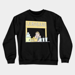 Lemonade Stand - Plywood Table - Lemon Beverage Crewneck Sweatshirt